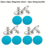 Resim Gateesat 12 Adet Manyetik Metal Modern Perde Kancası Duş Perdesi Ve Duvar Aksesuarı 