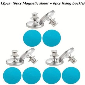 Resim Gateesat 12 Adet Manyetik Metal Modern Perde Kancası Duş Perdesi Ve Duvar Aksesuarı 