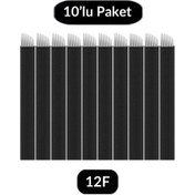 Resim Ellea Nail Kalıcı Makyaj 12 Pin Microblading İğnesi 12F 10'Lu Pak 