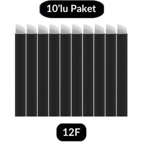 Resim Ellea Nail Kalıcı Makyaj 12 Pin Microblading İğnesi 12F 10'Lu Pak 