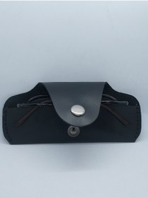 Resim sorte store Hakiki Deri Siyah El Yapımı Handmade Unisex Gözlük Kılıfı 