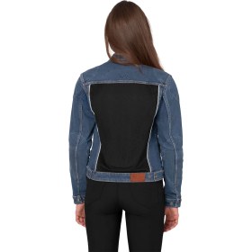 Resim Blue Ice Korumalı File Motosiklet Kot Montu Kadın 