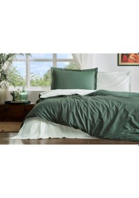 Resim Özdilek Nevresim Takımı Ranforce 57 Tel Tek Kişilik Zumrut-su Yesılı Colourıst 