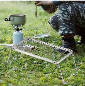 Resim Tongxida Özellikle Dışında Suntek Katlanır Soba Rafı Tencere Standı Tip-c Orta, Uygun Tasarım 