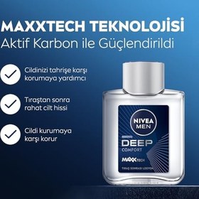 Resim NIVEA MEN Erkek Deep Comfort Tıraş Sonrası Losyon 100 ml,Nemlendirici,Tahrişe ve Kurumaya Karşı Koruma,Yenileyici 