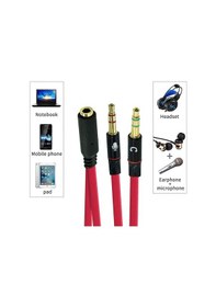 Resim 2 Erkek 1 Dişi 3.5mm Kulaklık Mikrofon Ayırıcı 