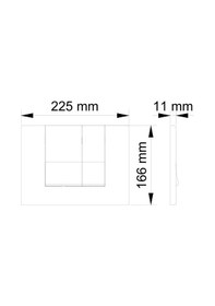 Resim Visam Alinda Gömme Rezervuar Kumanda Paneli Mat Krom 