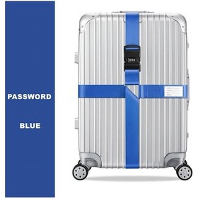 Resim Queenshow Anti-hırsızlık Bagaj Kemeri - Çapraz Askılı, Şifre Ayarlanabilir Bavul Kemerleri Altın 