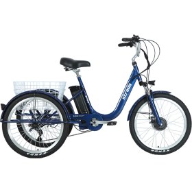 Resim Strada Cycles E-Vo Mekanik Disk 24 Jant Üç Tekerlekli Elektrikli Bisiklet 