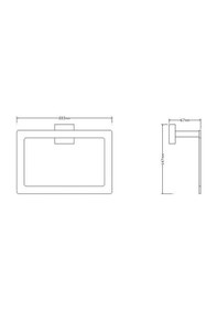Resim Fontana Kare Havluluk Krom Fc-50105 Krom 