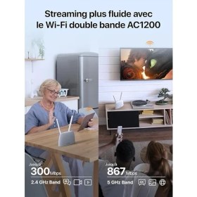 Resim 4G07 4g Router 4g Box, 4g+ Lte Çift Bant Wifi Modem (5ghz: 867 Mbps +2.4ghz: 300 Mbps) Herhangi Bir Operatör Için Sım Kartlı 4gmobil Yönlendirici, 64 Cihaza Kadar Bağlantı 