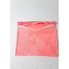 Resim Pembe Fermuarlı - Hassas Çamaşır Terlik Ayakkabı Yıkama Filesi Büyük Boy 