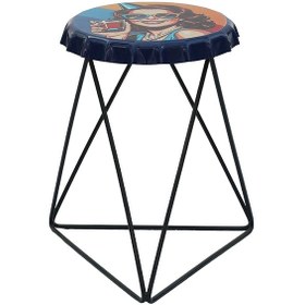 Resim Party Metal Tabure Lacivert 