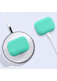 Resim Wozlo Apple Uyumlu AirPods 3 Koruyucu Kılıf - 3. Nesil Silikon Kulaklık Koruma Kılıfı - Mint 