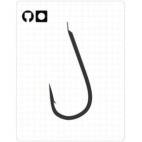 Resim Fudo Hooks 3701 Marukaizu ( Short ) Black Nikel Olta iğnesi / Balık Kancası - 4 