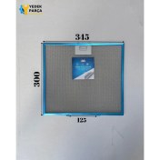 Resim Arçelik Uyumlu Davlumbaz 34,5X30 cm Arka Ara 12,5 cm Aspiratör Filtresi 