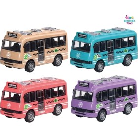 Resim Brother Toys Otobüs Sürtmeli Renkli Kapıları Açılan Oyuncak Otobus 1 Adet 12 Cm. 