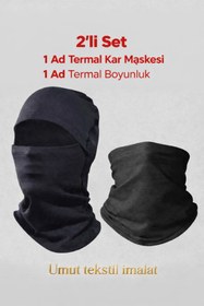 Resim Genel Markalar Unisex Termal kar maskesi ve termal boyunluk , termal kar maskesi ve termal boyunluk 2’li set 