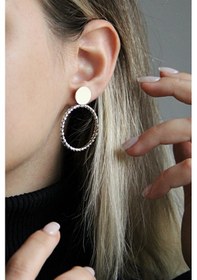 Resim Argentum Concept - Burma Halkalı Gümüş Tasarım Küpe - K092501 