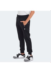 Resim Slazenger LAMIS Çocuk Fermuar Cepli Siyah Eşofman Altı 