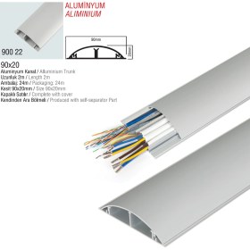 Resim 90X20 Aluminyum Balık Sırtı Kablo Kanalı 