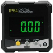 Resim Ip54 Dijital Eğimölçer Açı Ölçer Manyetik Lcd Ekranlı Sarı 