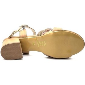 Resim Kindep Kalın Topuklu Kadın Sandalet Nut NUT 