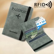 Resim Şık RFID Pasaport Tutucu, Çok Fonksiyonlu Seyahat Cüzdanı ve Sevimli Kartlık ile 1 Adet 