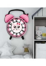 Resim Bk Gift Kişiye Özel Hayvan Figürlü Retro Çalar Saat Tasarımlı Kabartma Figürlü Ahşap Çocuk Duvar Saati-12, Ev Dekoru, Çocuk Odası Aksesuar Bitmeyencom Çok Renkli 