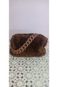 Resim Butik İlknur Gizli Burslu Kışlık El Örgüsü Portföy & Clutch Çanta 