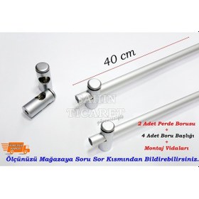 Resim Perde Borusu Ve Başlığı Perde Çubuğu 40 Cm ( 1 Çift ) 