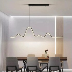 Resim Modavize Ritim Modern Tasarım Yatak Odası - Salon - Mutfak Yemek Masası Renk Beyaz LED Avize (110 Cm) 