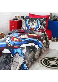 Resim Özdilek Tek Kişilik Lisanslı Nevresim Takımı Superman Stone Mavi 