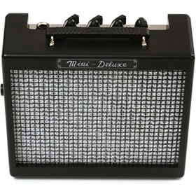 Resim Fender 0234810000 MD20 Mini Deluxe Pilli Elektro Gitar Amfisi (Siyah) | Cep Boyu Efsane Ton Kulaklık Çıkışı ve Klasik Deluxe Görünümü 