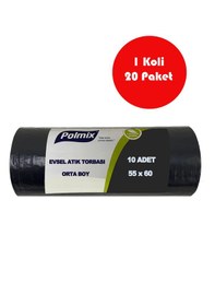 Resim 20 Adet Orta Boy Evsel Atık Torbası 55x60 Cm - P135 