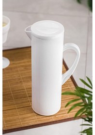 Resim Arkilik Barok 1,5 L Beyaz Sürahi -Buzdolabı Kapak Rafına Sığar 