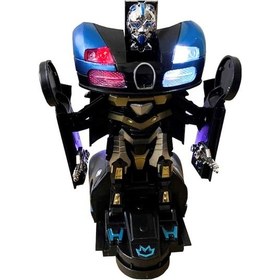 Resim Oyuncak Robota Dönüşen Araba Sesli Işıklı Pilli Transformers Araç 