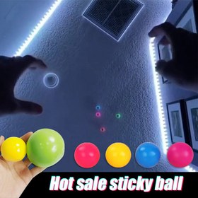 Resim Stick Wall Ball Stress Relief Toys Sticky Squash Ball - 2Sets / Lamp 