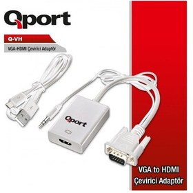Resim Qport Q Vh Vga To Hdmı Ses Çevirici 