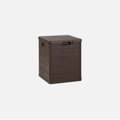 Resim Bahçe Balkon Plastik Sandık 90 Litre Kahverengi 