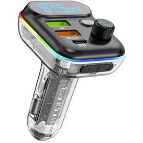 Resim Earldom M80 Bluetooth USB3.0 ve Type C PD Hızlı Şarj FM Transmitter Siyah 