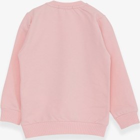 Resim Breeze Kız Çocuk Sweatshirt Sevimli Kız Baskılı 1.5-5 Yaş, Pudra 