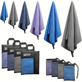 Resim 1 Adet Mutao Mikrofiber Havlu Ağlı Çanta Ile, Kamp, Spor Salonu Yoga, Sırt Çantası, Yürüyüş Için Hızlı Kuruyan Emici Havlular 