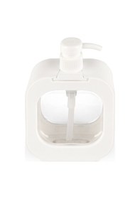 Resim Şeffaf Sıvı Sabunluk - Beyaz - 16 Cm Çok Renkli 