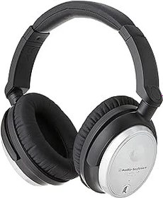 Resim Audio-Technica ATH-ANC7b-SViS QuietPoint Gürültü Önleyici Kulaklık, In-Line Mikrofon ve Kontrollü, Siyah 