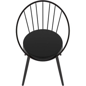Resim Evdemo Eylül Metal Tel Sandalye Siyah 