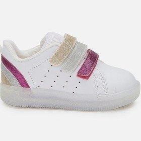 Resim Vicco Sun Işıklı Kız Okul Öncesi Beyaz/fuşya Sneaker Beyaz - Fuşya 