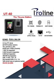 Resim Proline Yüz Tanıma Parmak Izi Personel Takip Sistemi Eğitim Kurulum Dahil 