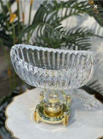 Resim Elta Collection Ultra Lüks Premium Kristal Gold Gondol Kase Dekoratif Masa Ve Salon Aksesuarı Gold 