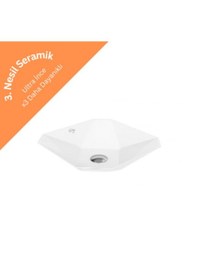 Resim Creavit RB040 Ruby Tezgah Üzeri Lavabo 40 x 40 CM Parlak Beyaz 